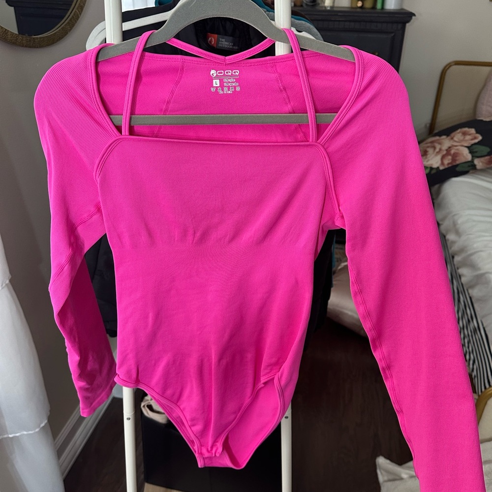 Vibrant Pink Long Sleeve Bodysuit